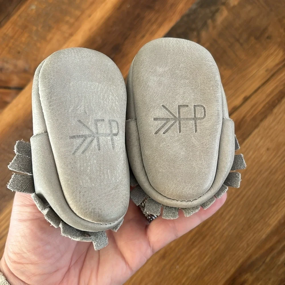 Freshly Picked Moccasins size 1 gray shoes